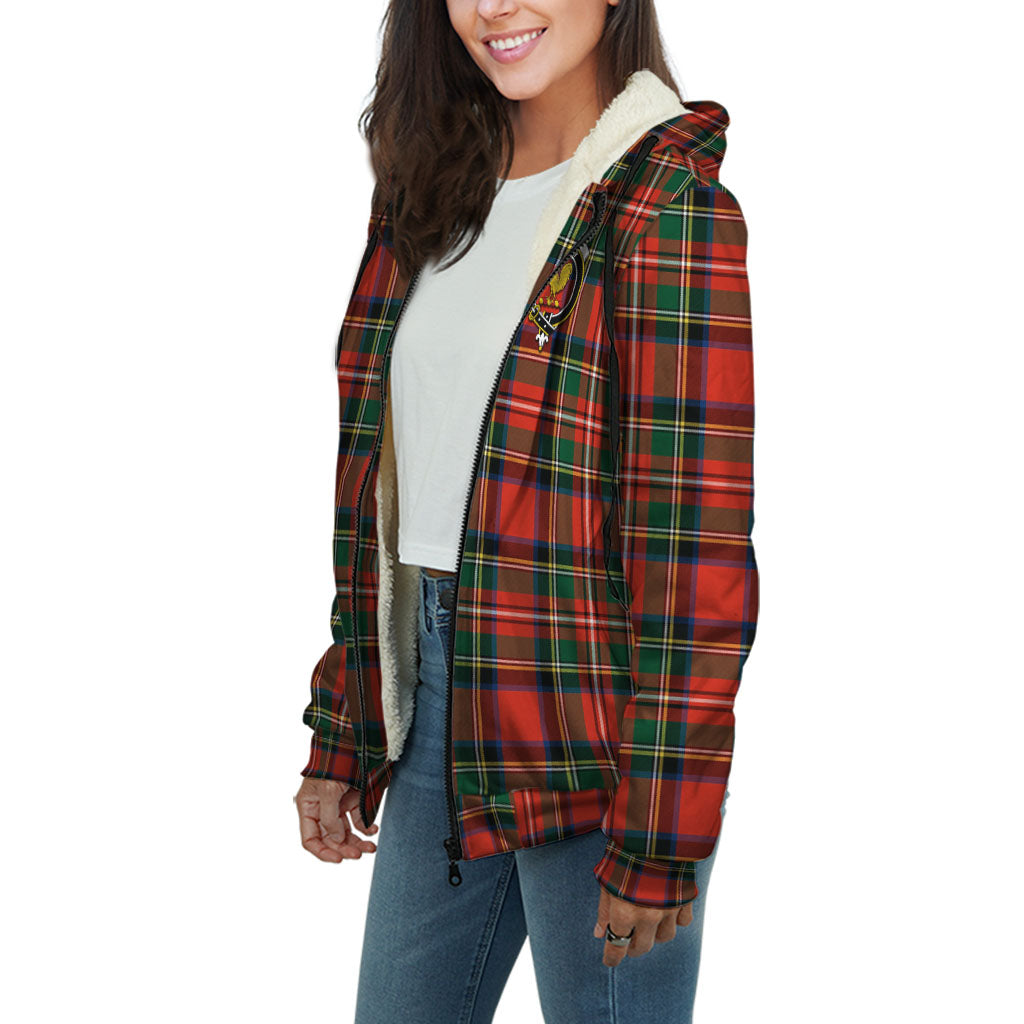 Lyle Tartan Sherpa Hoodie with Family Crest Unisex - Tartan Vibes Clothing