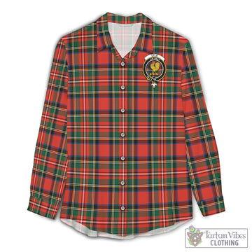 Lyle Tartan Womens Casual Shirt with Family Crest