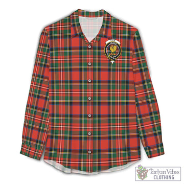 Lyle Tartan Women's Casual Shirt with Family Crest Female - Tartan Vibes Clothing