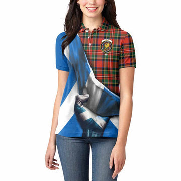 Lyle Tartan Women's Polo Shirt with Family Crest Scotland Patriotic Style Women - Tartan Vibes Clothing