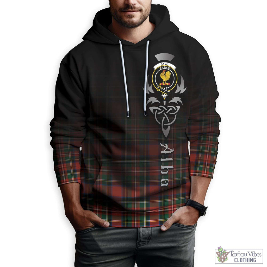 Lyle Tartan Hoodie Featuring Alba Gu Brath Family Crest Celtic Inspired Zip Hoodie - Tartan Vibes Clothing