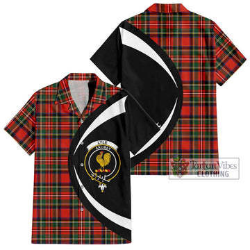 Lyle Tartan Hawaiian Shirt with Family Crest Circle Style Kid - Tartan Vibes Clothing