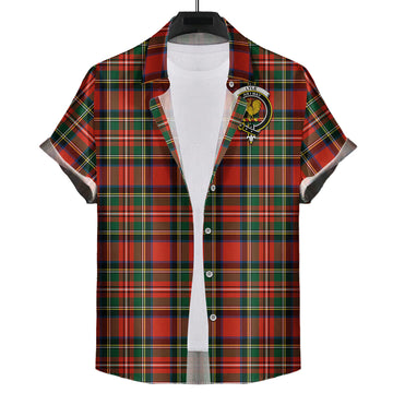 Lyle Tartan Hawaiian Shirt with Family Crest Kid - Tartan Vibes Clothing