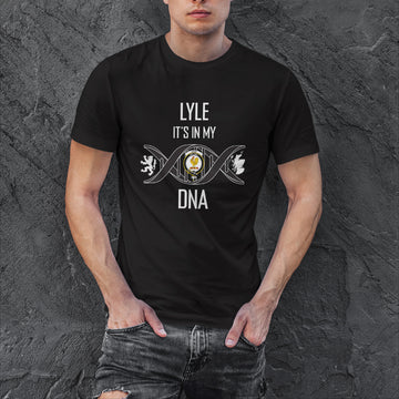 Lyle Family Crest DNA In Me Mens Cotton T Shirt 4XL - 2D-tartanvibesclothing