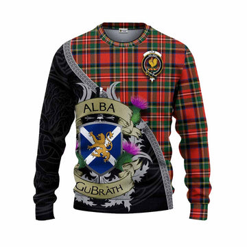Lyle Tartan Family Crest Knitted Sweater Lion Rampant Royal Thistle Shield Celtic Inspired Unisex - Tartan Vibes Clothing