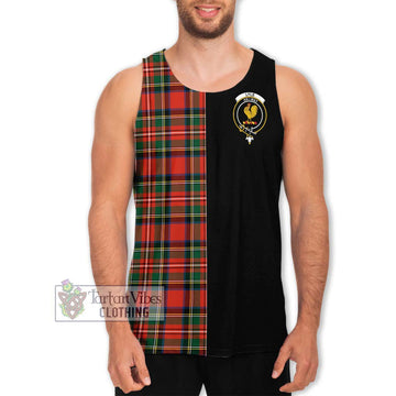 Lyle Tartan Men's Tank Top with Family Crest and Half Of Me Style Men - Tartan Vibes Clothing