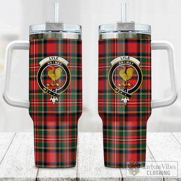 Lyle Tartan and Family Crest Tumbler with Handle