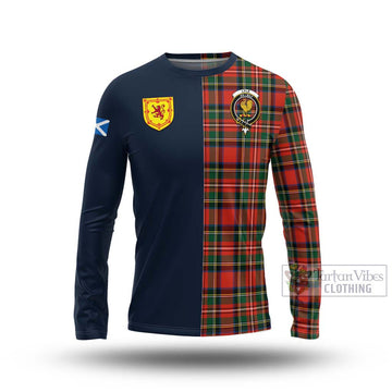 Lyle Tartan Long Sleeve T-Shirt Alba with Scottish Lion Royal Arm Half Style Unisex - Tartan Vibes Clothing