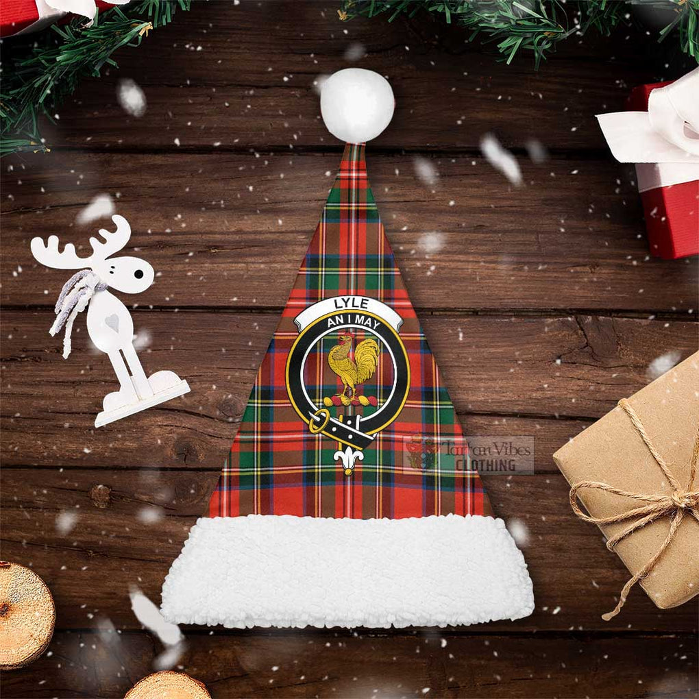 Lyle Tartan Christmas Santa Hats with Family Crest Christmas Hat S 20.5in (52cm) - Tartan Vibes Clothing