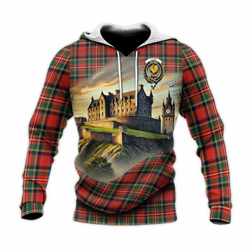 Lyle Tartan Family Crest Knitted Hoodie with Scottish Ancient Castle Style Unisex Knitted Pullover Hoodie - Tartan Vibes Clothing
