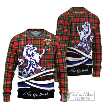 Lyle Tartan Ugly Sweater with Alba Gu Brath Regal Lion Emblem Unisex - Tartan Vibes Clothing
