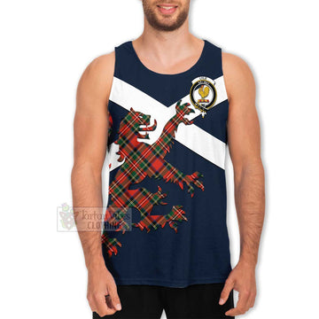 Lyle Tartan Lion Rampant Men's Tank Top Proudly Display Your Heritage with Alba Gu Brath and Clan Name Men - Tartan Vibes Clothing