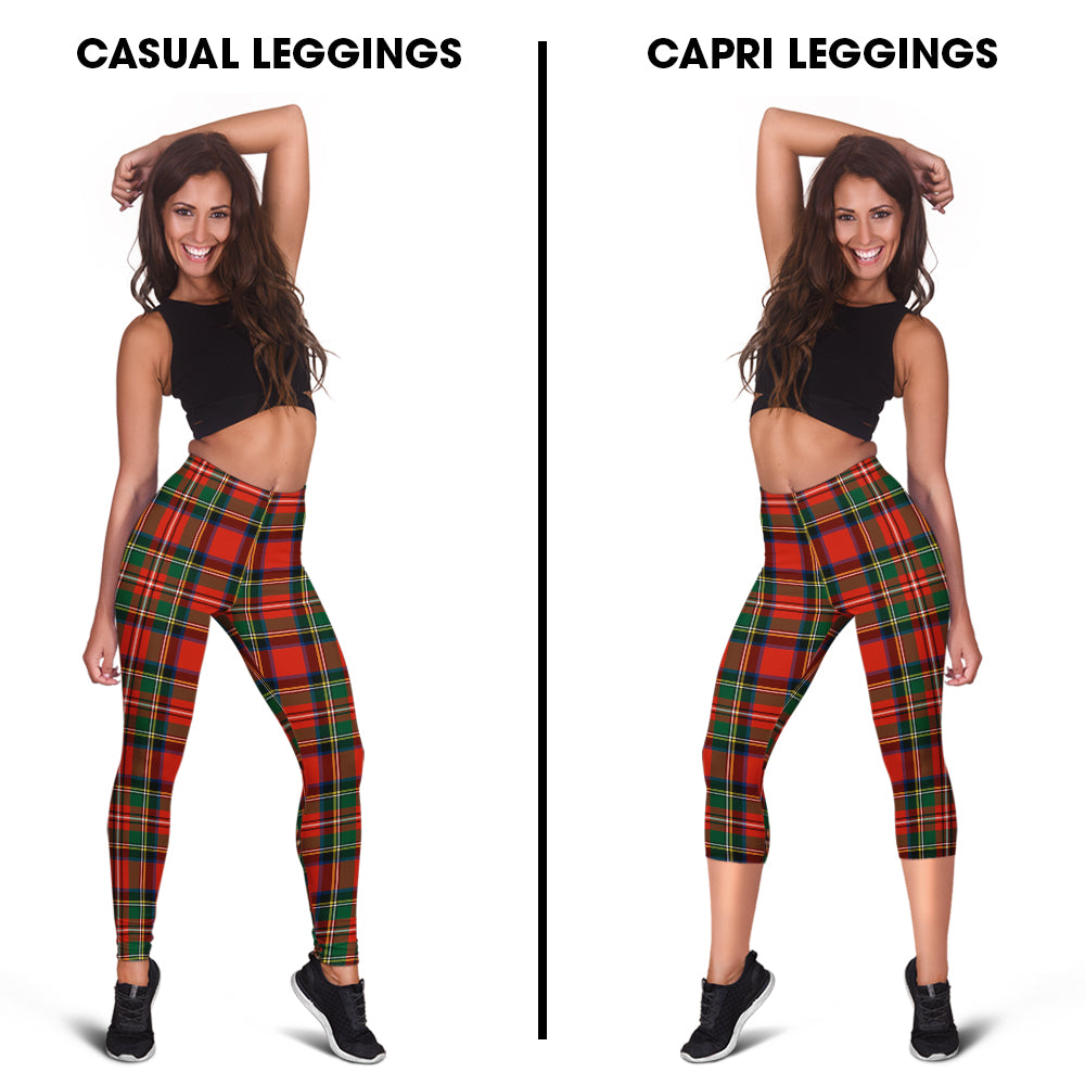 Lyle Tartan Womens Leggings Capri Leggings - Tartan Vibes Clothing
