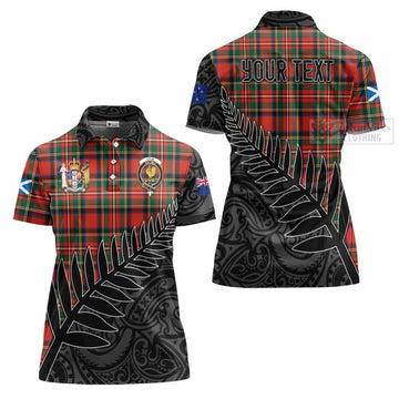 Lyle Crest Tartan Women's Polo Shirt with New Zealand Silver Fern Half Style Women - Tartan Vibes Clothing