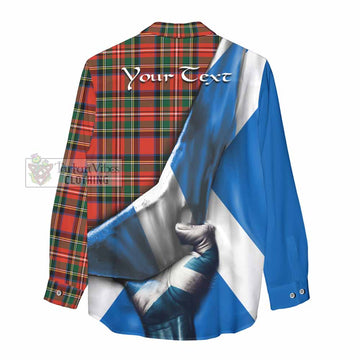 Lyle Tartan Women's Casual Shirt with Family Crest Scotland Patriotic Style - Tartan Vibes Clothing