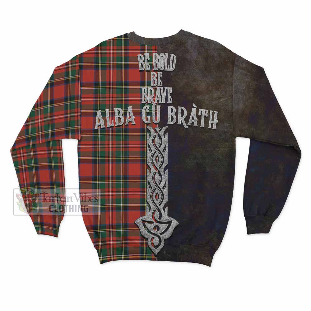 Lyle Tartan Family Crest Sweatshirt Alba Gu Brath Be Brave Lion Ancient Style - Tartan Vibes Clothing
