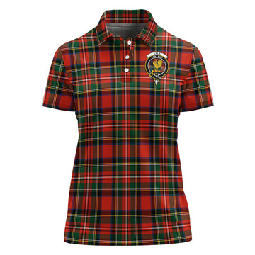 Lyle Tartan Polo Shirt with Family Crest For Women