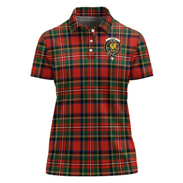 Lyle Tartan Polo Shirt with Family Crest For Women - Tartan Vibes Clothing