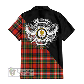 Lyle Tartan Hawaiian Shirt with Family Crest and Military Logo Style - Tartan Vibes Clothing