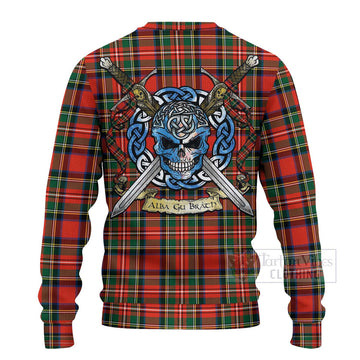 Lyle Tartan Ugly Sweater with Family Crest Celtic Skull Style - Tartan Vibes Clothing
