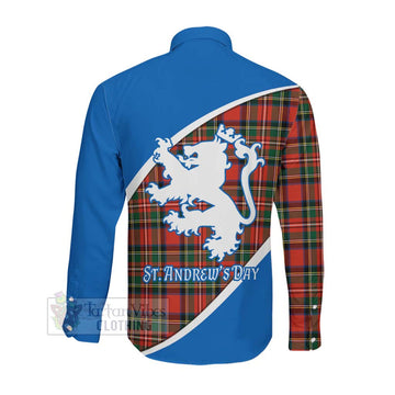 Lyle Family Crest Tartan Long Sleeve Button Shirt Celebrate Saint Andrew's Day in Style Men's Shirt - Tartan Vibes Clothing