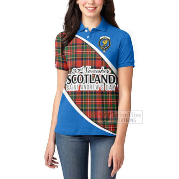 Lyle Family Crest Tartan Women's Polo Shirt Celebrate Saint Andrew's Day in Style - Tartan Vibes Clothing