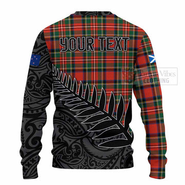Lyle Crest Tartan Knitted Sweater with New Zealand Silver Fern Half Style - Tartan Vibes Clothing