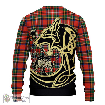 Lyle Tartan Ugly Sweater with Family Crest Celtic Wolf Style - Tartan Vibes Clothing