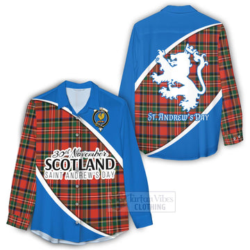 Lyle Family Crest Tartan Women's Casual Shirt Celebrate Saint Andrew's Day in Style - Tartan Vibes Clothing