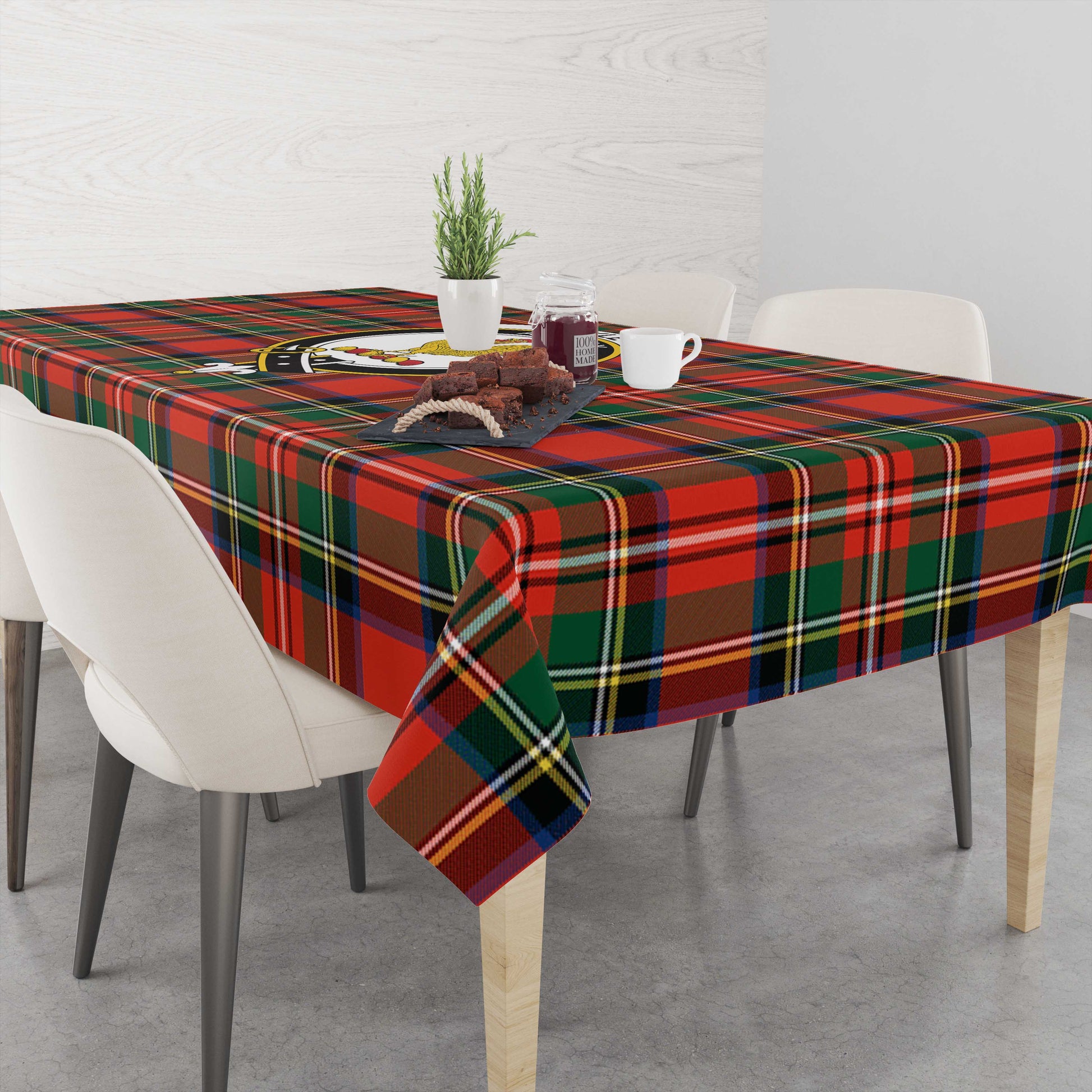 Lyle Tartan Tablecloth with Family Crest M 39.4"x59"(100x150cm) - Tartan Vibes Clothing