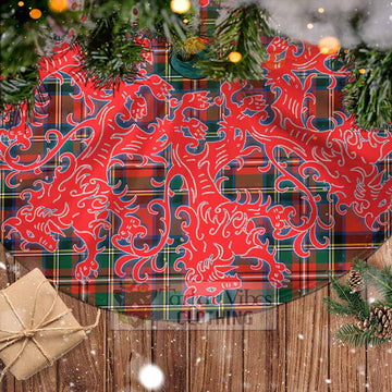 Tartan Vibes Clothing Lyle Tartan Christmas Tree Skirt Lion Rampant Style
