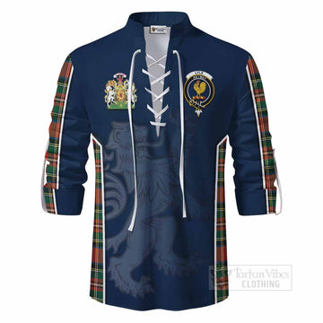 Lyle Tartan Ghillie Kilt Shirt with Family Crest and Lion Rampant Vibes Sport Style - Tartan Vibes Clothing