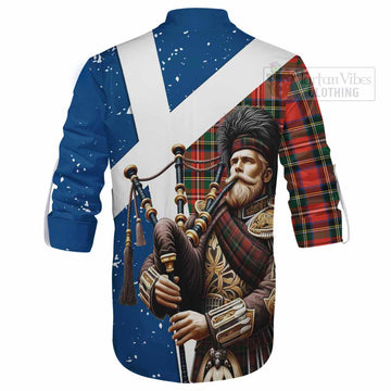 Lyle Tartan Ghillie Kilt Shirt with Family Crest Scottish Bagpiper Vibes - Tartan Vibes Clothing