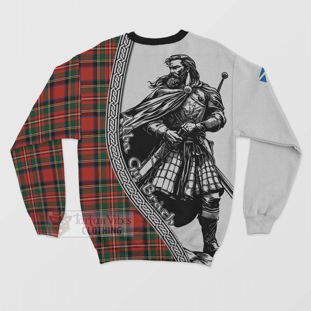 Lyle Tartan Clan Crest Sweatshirt with Highlander Warrior Celtic Style - Tartan Vibes Clothing