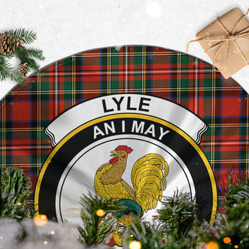 Lyle Tartan Christmas Tree Skirt with Family Crest - Tartan Vibes Clothing