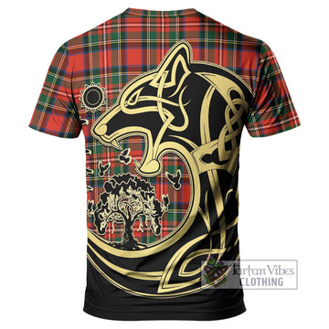Lyle Tartan T-Shirt with Family Crest Celtic Wolf Style - Tartan Vibes Clothing