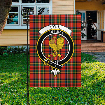 Lyle Tartan Garden Flag with Family Crest Garden Flag - Tartan Vibes Clothing