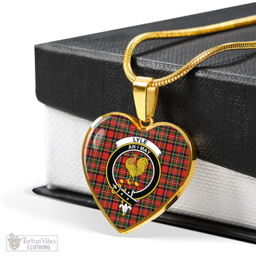 Lyle Tartan Heart Necklace with Family Crest - Tartan Vibes Clothing