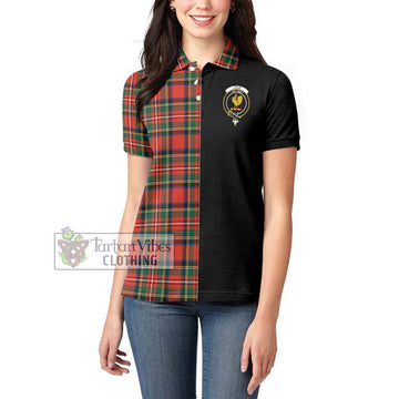 Lyle Tartan Women's Polo Shirt with Family Crest and Half Of Me Style - Tartan Vibes Clothing