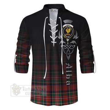 Lyle Tartan Ghillie Kilt Shirt Featuring Alba Gu Brath Family Crest Celtic Inspired - Tartan Vibes Clothing