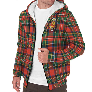 Lyle Tartan Sherpa Hoodie with Family Crest - Tartan Vibes Clothing