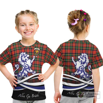 Lyle Tartan Kid T-Shirt with Alba Gu Brath Regal Lion Emblem - Tartan Vibes Clothing