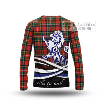 Lyle Tartan Long Sleeve T-Shirt with Alba Gu Brath Regal Lion Emblem - Tartan Vibes Clothing