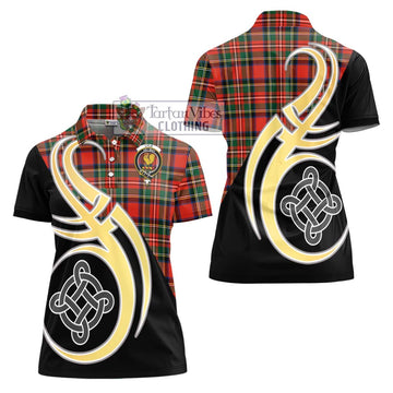 Lyle Tartan Women's Polo Shirt with Family Crest and Celtic Symbol Style - Tartan Vibes Clothing