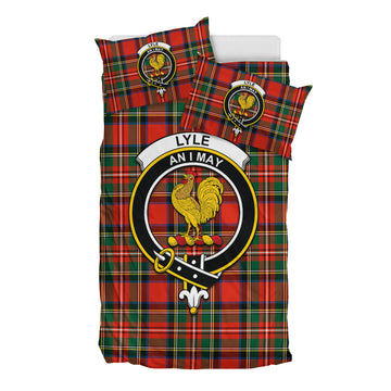 Lyle Tartan Bedding Set with Family Crest - Tartan Vibes Clothing
