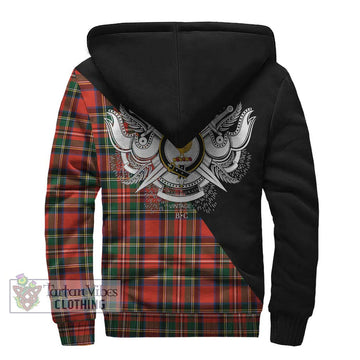 Lyle Tartan Sherpa Hoodie with Family Crest and Military Logo Style - Tartan Vibes Clothing