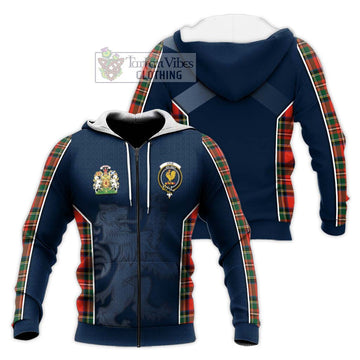 Lyle Tartan Knitted Hoodie with Family Crest and Lion Rampant Vibes Sport Style Unisex Knitted Zip Hoodie - Tartan Vibes Clothing