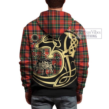 Lyle Tartan Hoodie with Family Crest Celtic Wolf Style - Tartan Vibes Clothing
