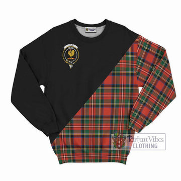 Lyle Tartan Sweatshirt with Family Crest and Military Logo Style - Tartan Vibes Clothing