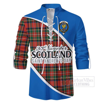 Lyle Family Crest Tartan Ghillie Kilt Shirt Celebrate Saint Andrew's Day in Style - Tartan Vibes Clothing